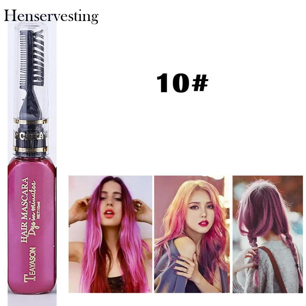 13 цветов тушь для волос крем основные оттенки одноразовая Временная Краска