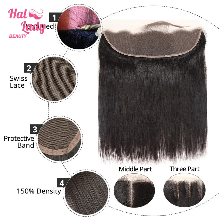 Halo Lady Beauty 13X4 для ушей кружевные фронтальные с детскими волосами prepucked свободная