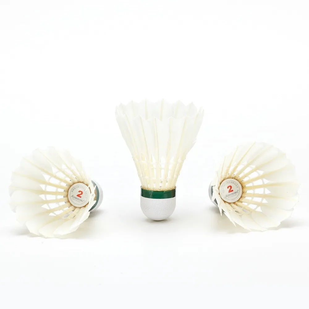 12 шт. Kawasaki турнир Воланы белое гусиное перо профессиональный мяч для бадминтона