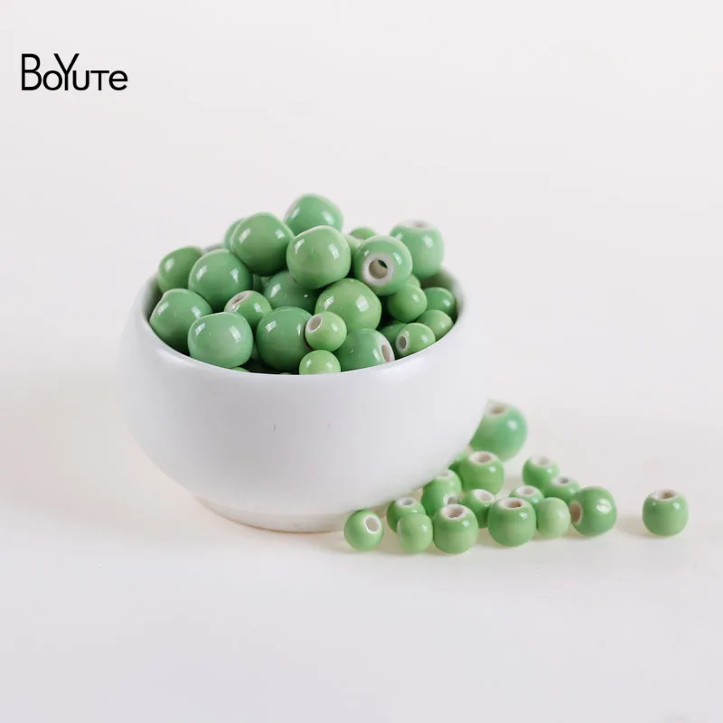 Beads 12 BoYuTe 50 шт 6 мм 8 мм 10 мм 12 мм 14 мм свободные бусины ручной работы Фарфоровые керамические бусины для изготовления ювелирных изделий - Цвет: Beads 12