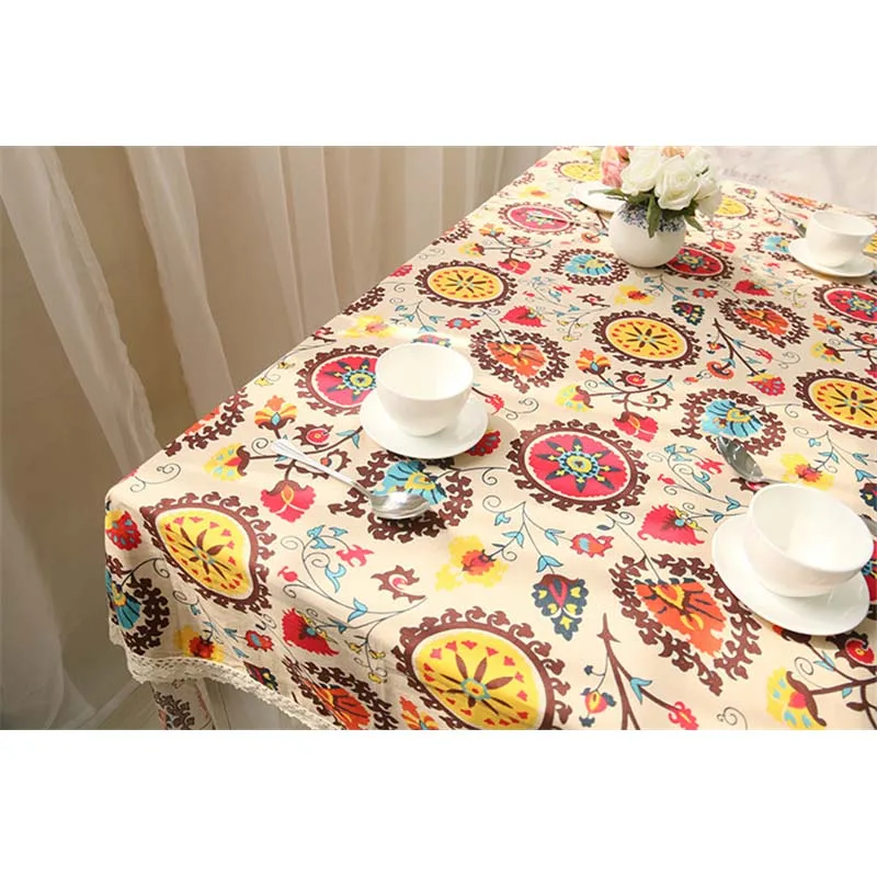 Старинные кружева белье печать скатерть прямоугольный равнина цветочные