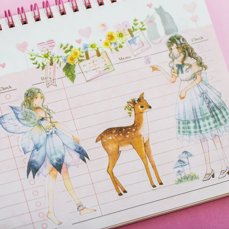 6 листов/упаковка клейкие наклейки в виде бабочек сказочных эльфов декоративный