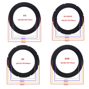 Резиновый динамик 10 дюймов с объемным краем, сабвуфер, Ремонтное кольцо с загнутым краем для сабвуфера, аксессуары для ремонта, подвеска динамика сделай сам