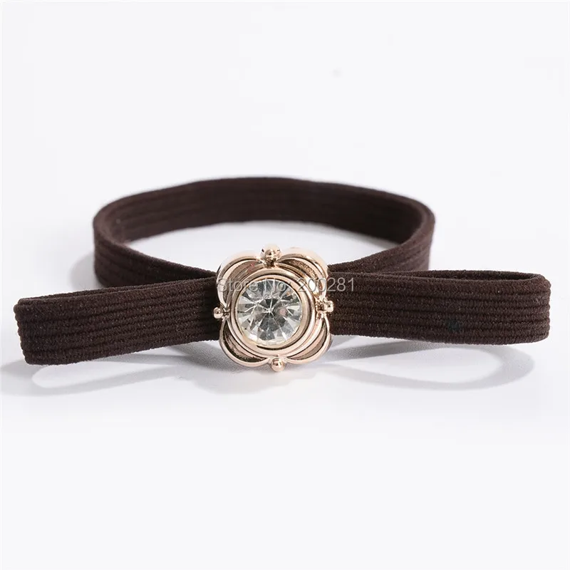 Корейский стиль Женские аксессуары для волос большая Стразы резинка эластичная