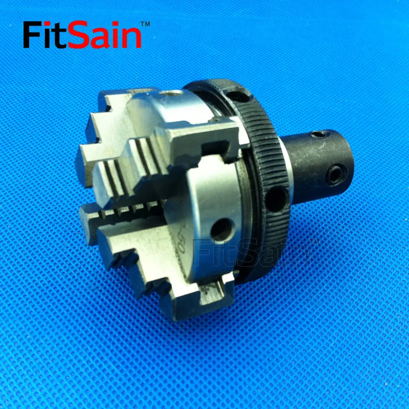 FitSain-четыре кулачковый патрон D = 50 мм CNC мини-SELF-CENTING maineuly управляемый патрон скамейка токарный станок части, используемые для вала двигателя 8 мм/10 мм