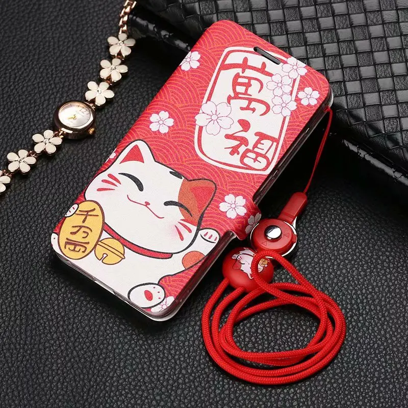 FU Cat PCDG флип-чехол для xiaomi Redmi 6 6A чехол s для xiaomi Redmi 6 Pro Обложка для бумажника, Кожаная подставка флип-чехол s capa с ремешком - Цвет: FU Cat