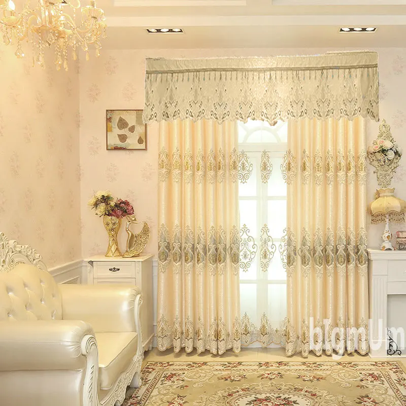 Роскошные шторы для гостиной, окна, рулонная дверь, вышитая тюль, Rideaux Cortinas Para Sala De EstarSold, продается в комплекте