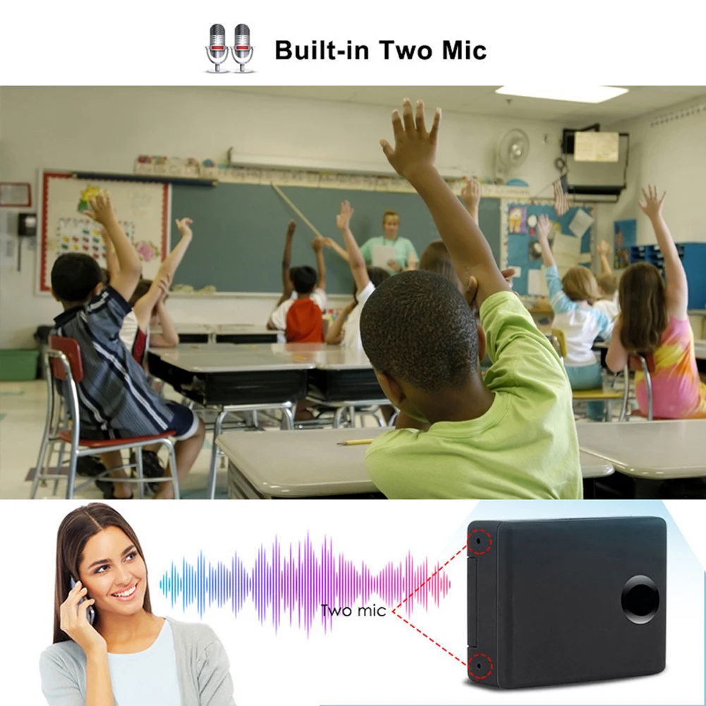 N9 2 Mic Мини GSM, автоматический мониторинг прослушивания голосовой акустической сигнализации устройство подходит для детей старый человек предотвращения чрезвычайных ситуаций