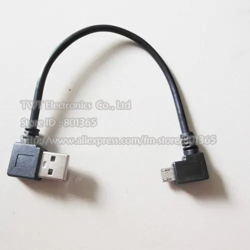 Кабель NCHTEK USB A 2 0 с левым углом штекера на micro правым 20 см 90 градусов L/R/Бесплатная