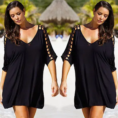 Женское пляжное платье накидка бикини большого размера 3XL M|dress plus|dress updress vestidos |