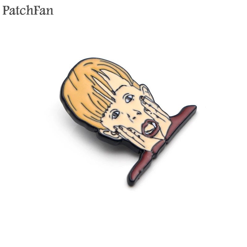 Patchfan Home Alone Macaulay Culkin эмалированные булавки металлические украшения для одежды Подарочная сумка шляпа рюкзак брошь со знаком отличия Значки для мужчин A1583