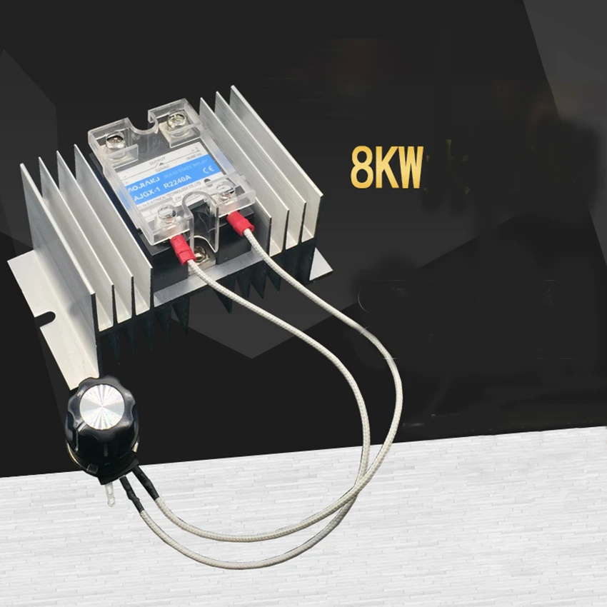 

High Power Voltage Regulator Single-phase Motor 0-220V 8KW Multifunctional Governor Temperature Adjustment Dimming AC Controller