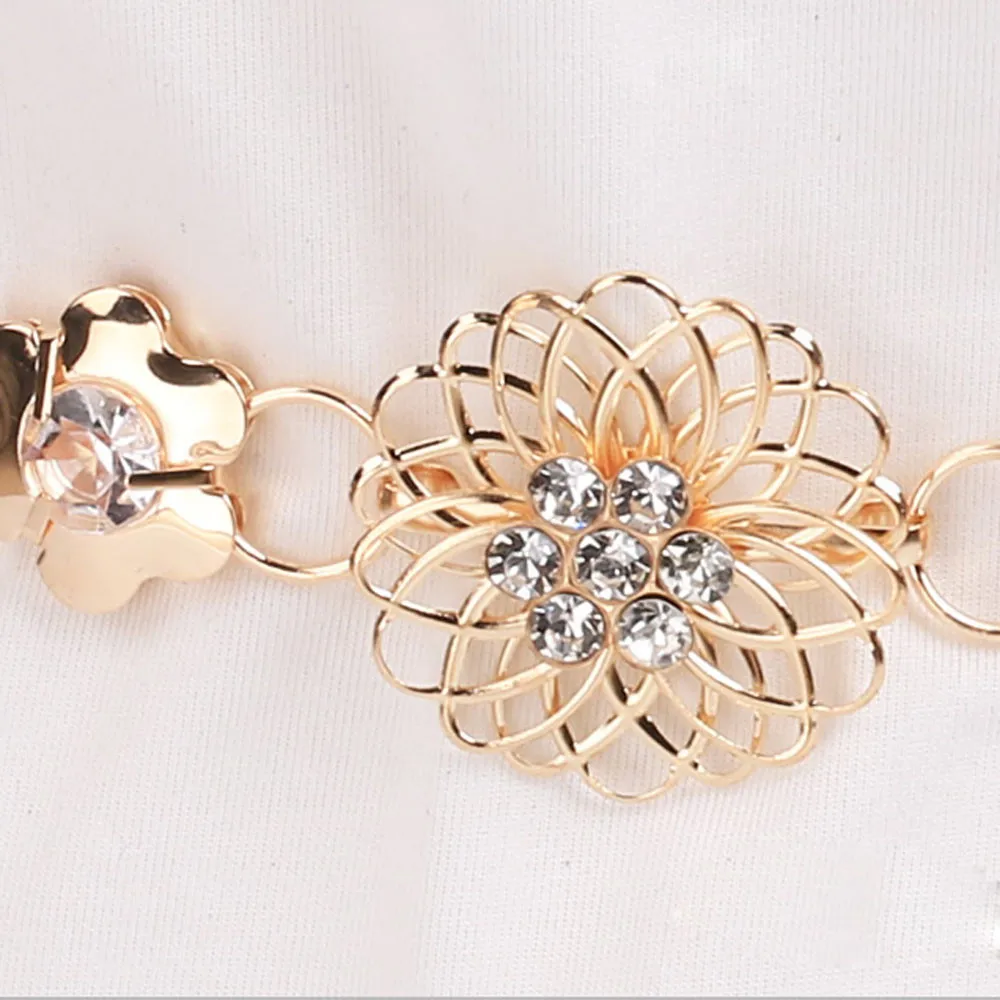 Женский ремень металлический золотой с цепочкой | Аксессуары для одежды