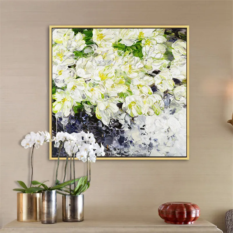 Ручная роспись маслом цветок Холст Wall Art Фотографии для гостиной домашнего