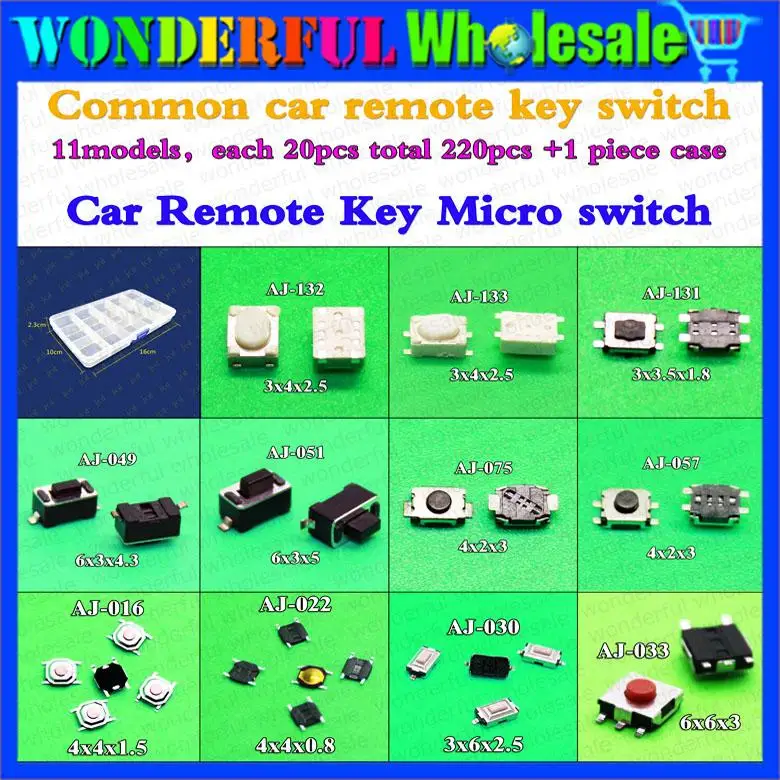 Hy/To/vw/Bu/Ho Car Remote Key Microswitch Button Micro Switch Control Tact Push Buttons | Мобильные телефоны и аксессуары