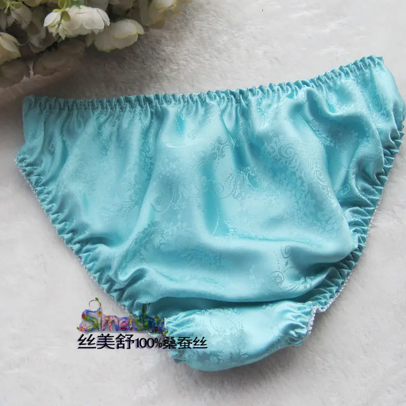 Женские Жаккардовые Короткие трусы из натурального шелка 100% тутового L/XL/XXL