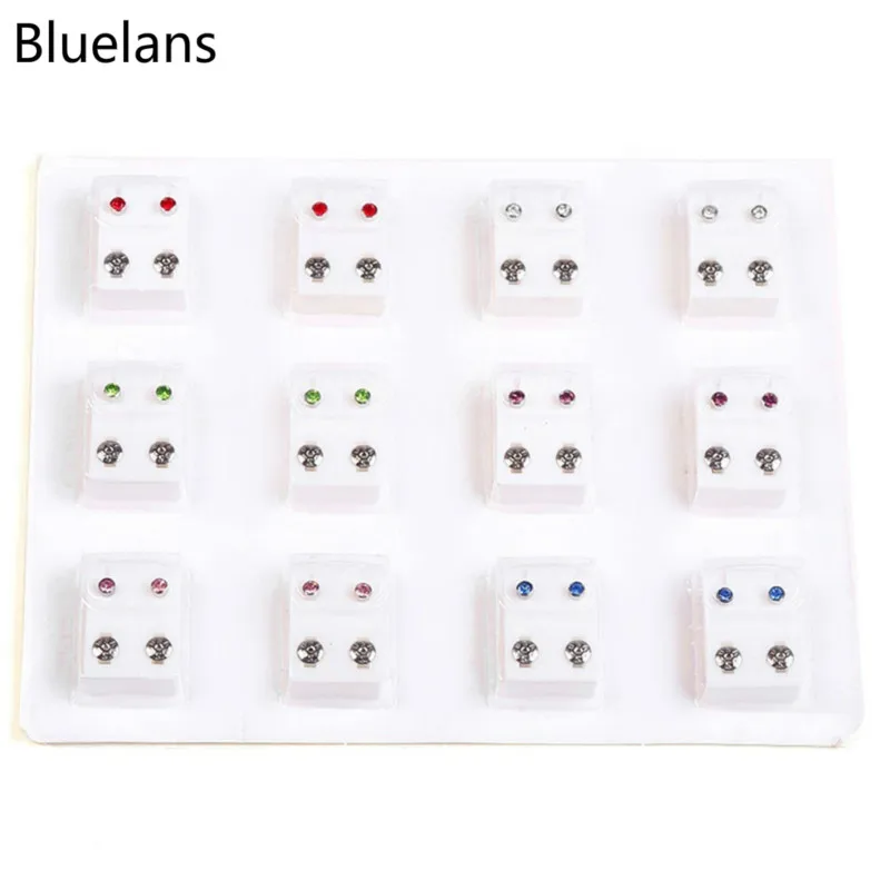 Серьги гвоздики из хирургической стали 12 пар|fashion stud earrings|stud earringsstud earrings for women |