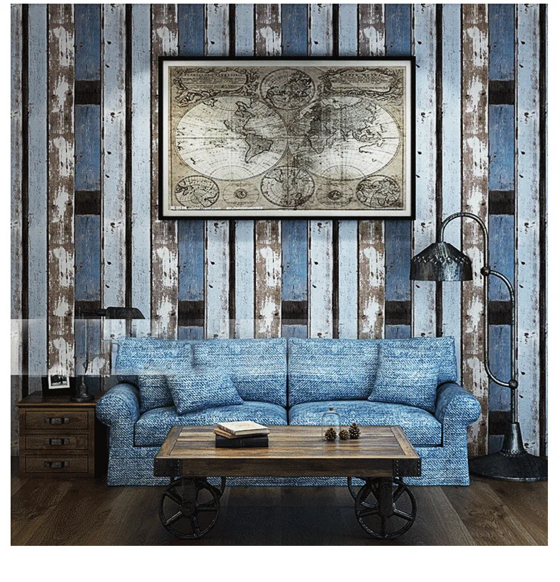 Винтажные красочные обои водостойкие ПВХ виниловые рулон для кофейни текстура