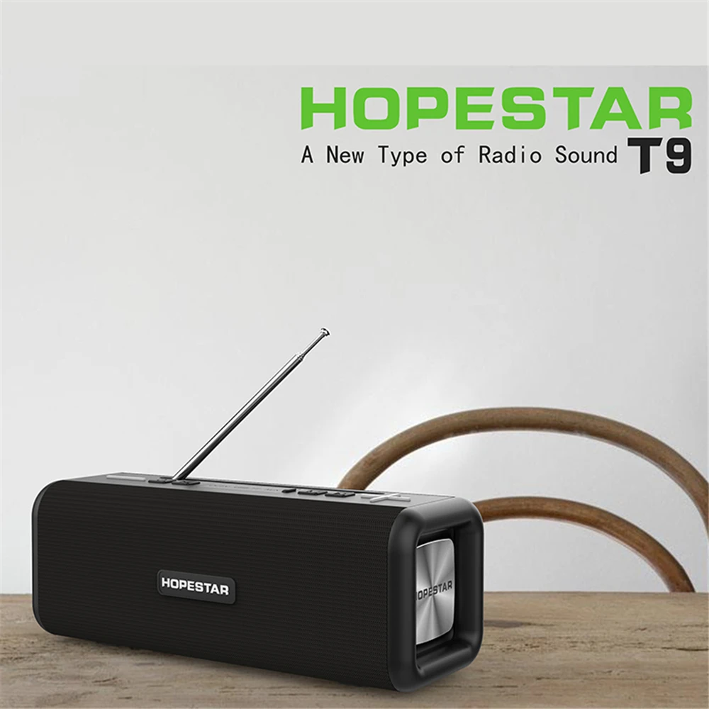 HOPESTAR T9 с функцией радио портативный все-в-одном открытый беспроводной Bluetooth водонепроницаемый USB динамик с функцией радио