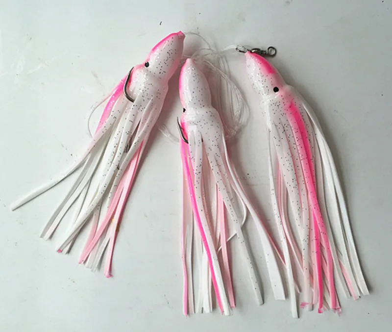 

5.5 inch Sea Fishing Lure Sea Tackle Tuna Lure Octopus Skirt pendant with Hook Line Trolling