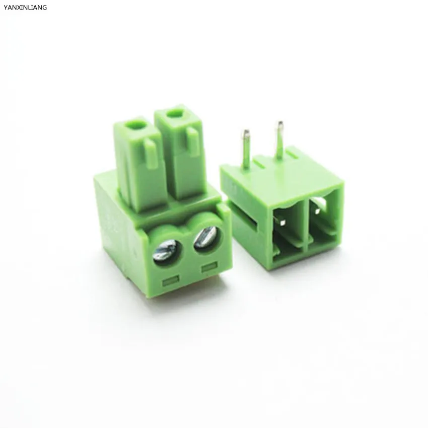 Клеммная вилка с прямым углом 3 81 2 pin Тип 300V 8A мм коннектор pcb Клемма 10 комплектов| |