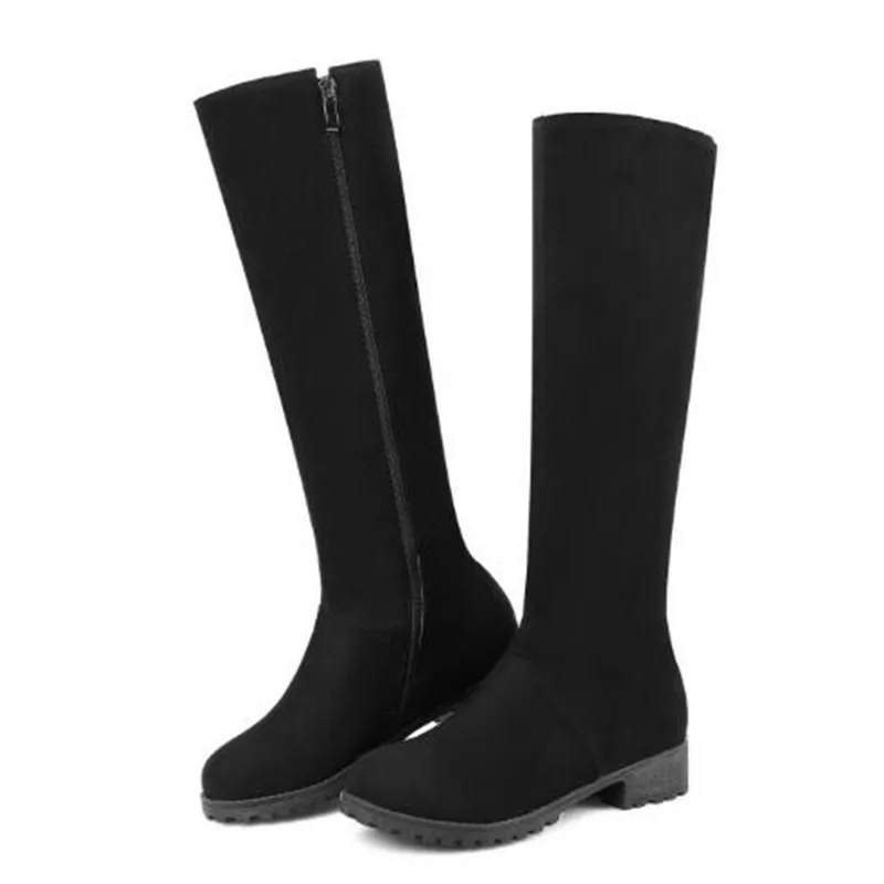 Women Boots Autumn and winter New style Thick bottom Square following Comfortable Leisure time High cylinder Keep warm boots