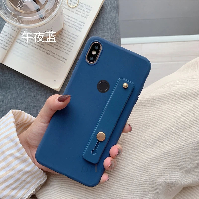 Hand Band navy Силиконовый чехол на запястье для xiaomi redmi note 7 8 6 pro 5 plus 6a 5a mi 9 8 a2 lite se a1 a3 9t k20 7a - Цвет: Hand Band navy