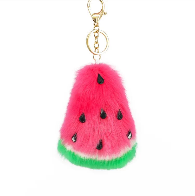 watermelon Новая серия фруктов, арбуз, вишня, клубника, ананас maomao мяч брелок Подвеска девушка сумка аксессуары подвеска автомобиля - Цвет: watermelon