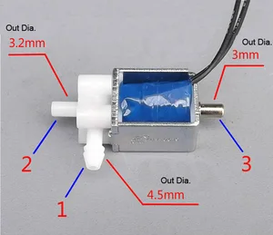 Миниатюрный двухпозиционный электромагнитный клапан, 5 шт., 5 в постоянного тока, 6 в, маленький Электрический регулирующий клапан, выпускной дренажный клапан