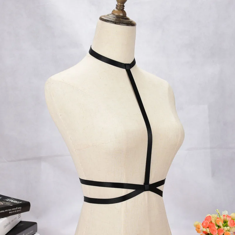 JLX. Портупея сексуальный бюстгальтер без косточек в стиле Харадзюку Готический