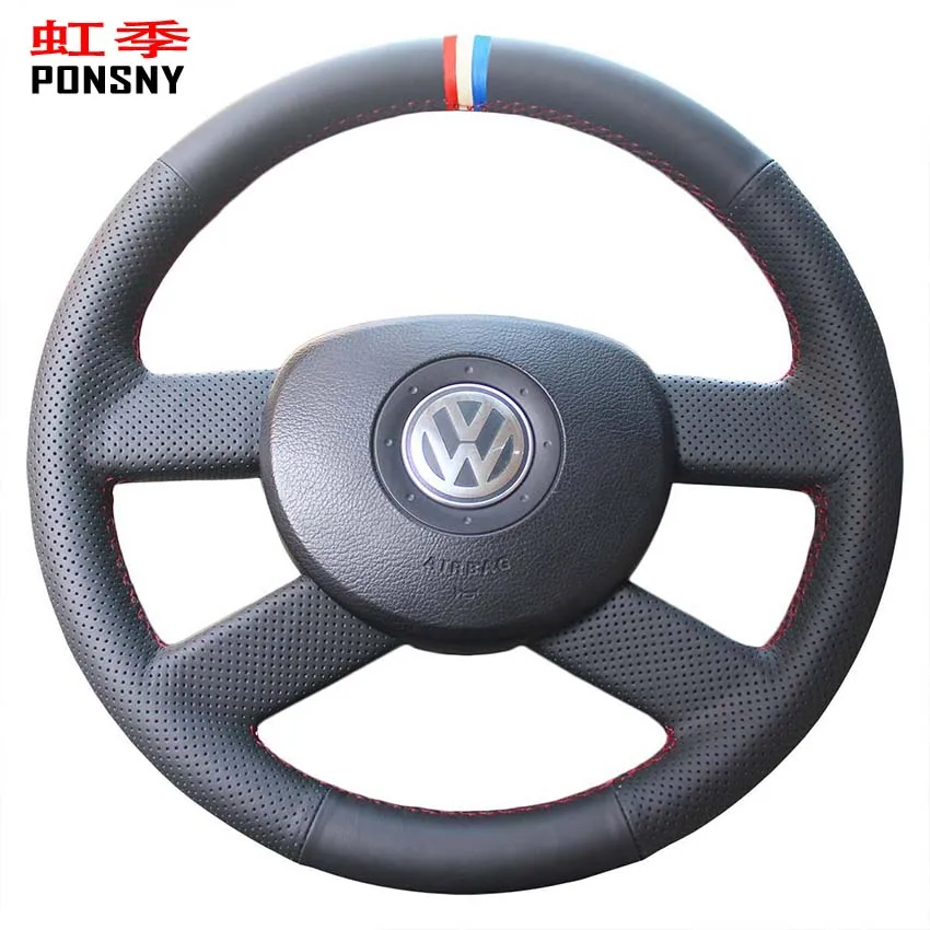 Искусственная кожа PONSNY для Volkswagen VW Polo 2003 2006|Чехлы на руль| |