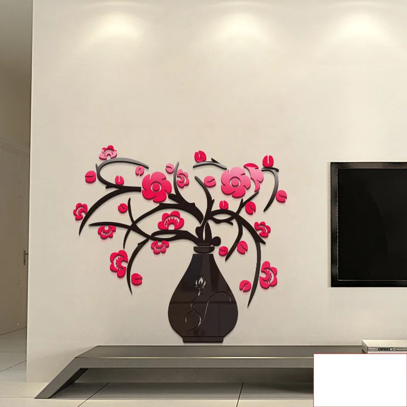 Ваза Цветущая Слива 3d стерео вход гостиная столовая Хрустальные акриловые