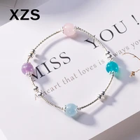100 genuine s925 sterling silver chinese style four color gem bracelet women luxury valentines day gift jewelry slcn 18004