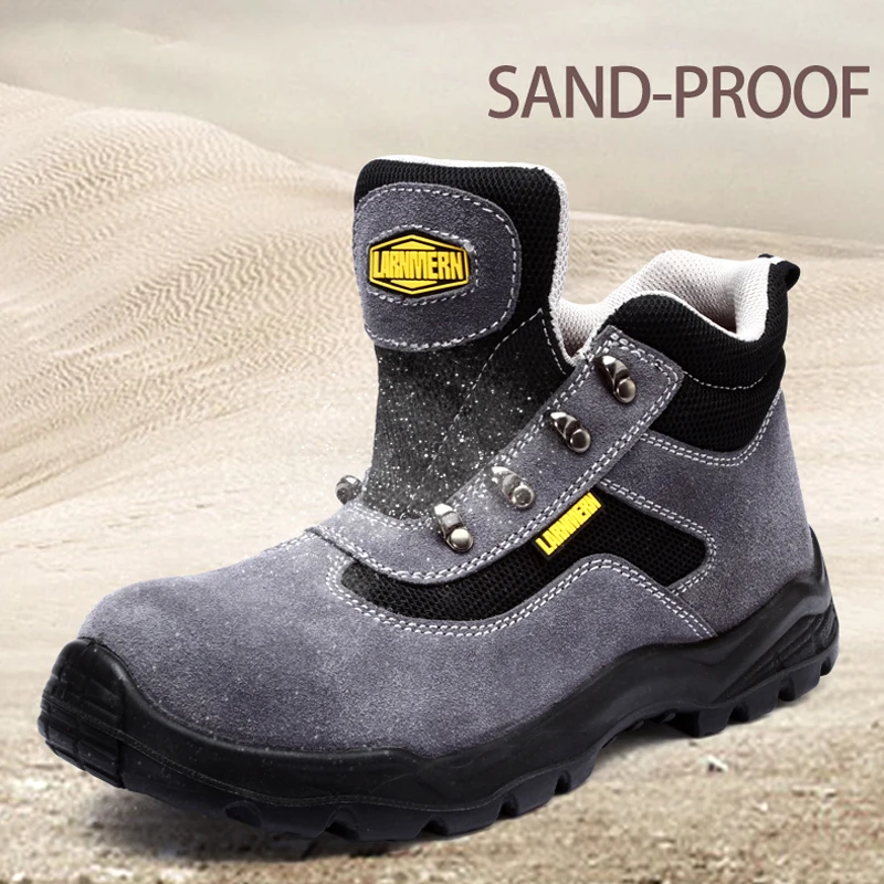 LARNMERN Men's Work Safety Shoes Steel Toe Breathable Anti-smashing Insulation Sandproof Non-slip Construction Protective Boots | Обувь