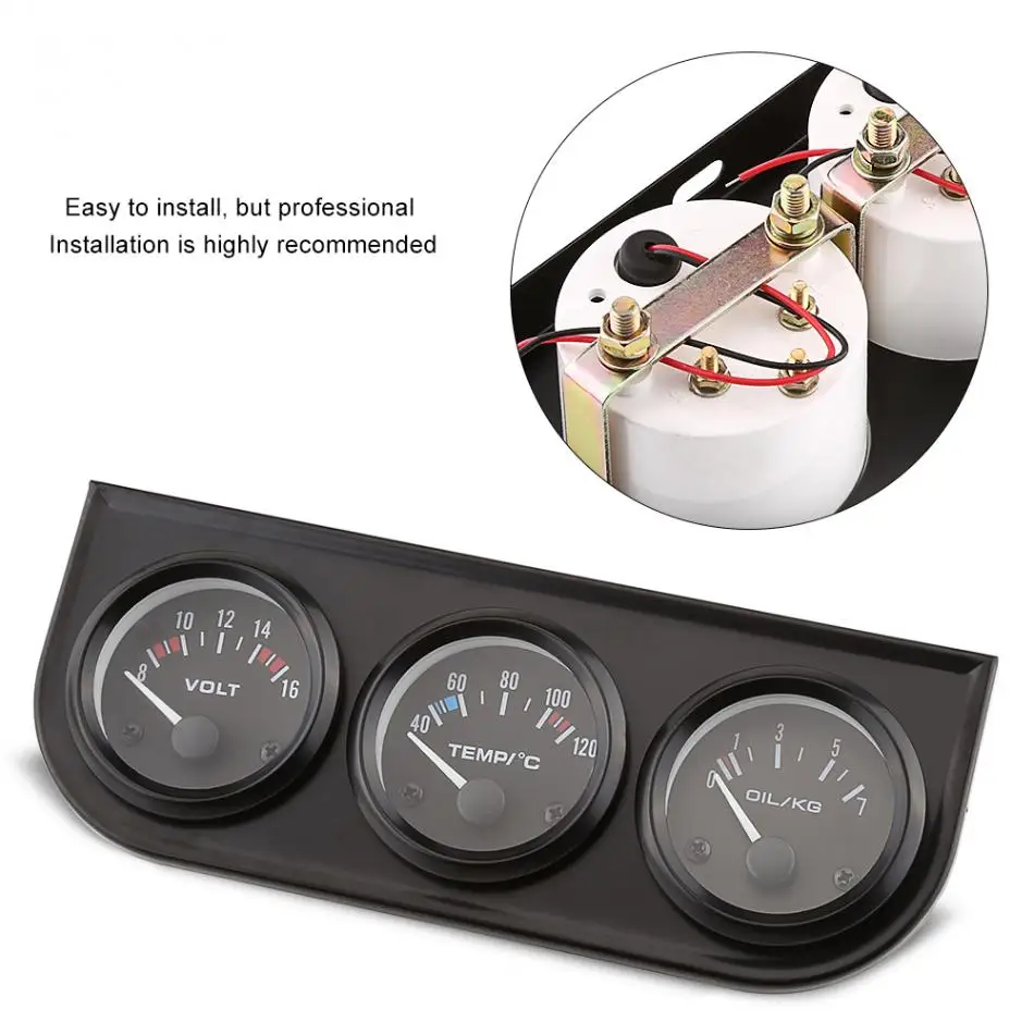 3 в 1 Вольтметр + измеритель температуры воды давления масла | Автомобили и