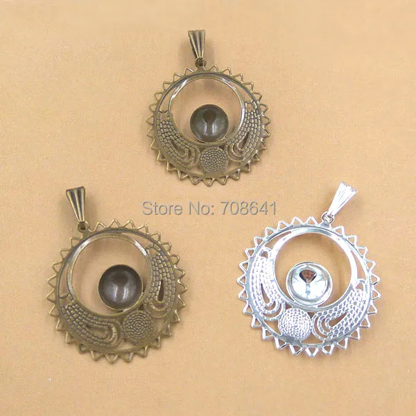 Пустые круглые основа 10 мм винтажные филигранные цветы кабошоны настройки