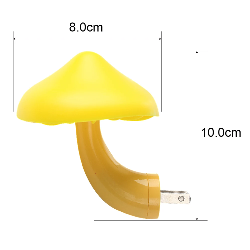 

iTimo Gift for Kids Child Baby Room Decor LED Night Light EU US Plug Mushroom Wall Socket Light-controlled Sensor