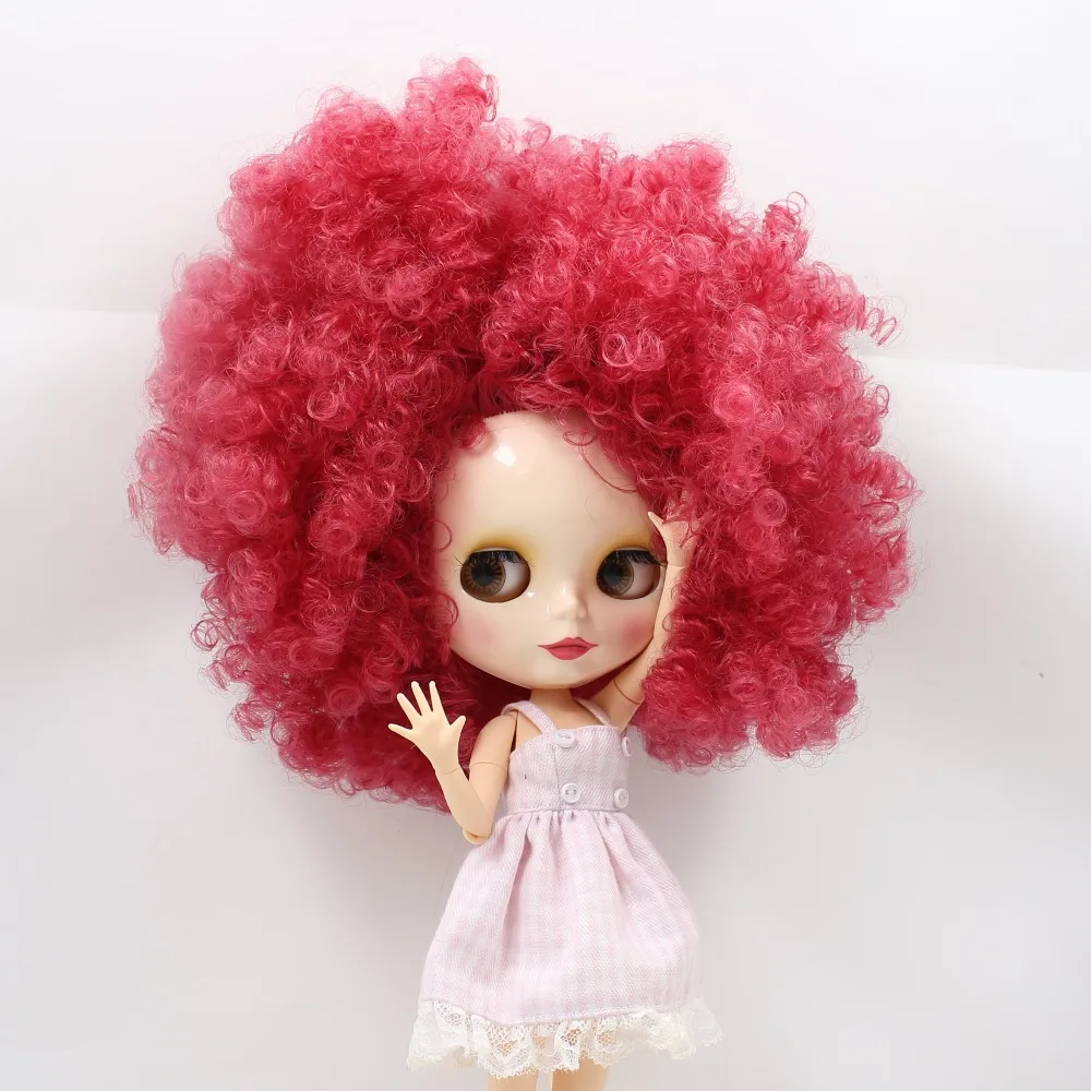 Ледяной DBS Blyth кукольные 1/6 bjd шарнирное тело афро волос Розовый Вьющиеся Волосы