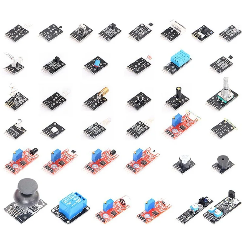 Набор сенсоров 37 в 1 стартовый набор датчиков для UNO R3 MEGA 2560 Raspberry Pi DIY обучающий