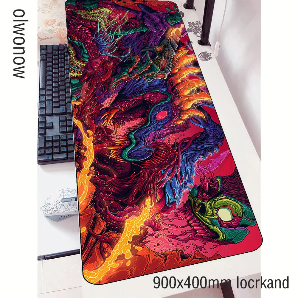 Hypear Beast mouse pad 90x40cm Personality notbook computer mousepad Boy Gift gaming padmouse gamer laptop mats | Компьютеры и офис