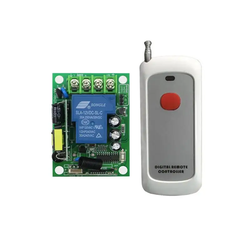RF беспроводной AC85V 110V 220V пульт дистанционного управления выключатель света 1 CH 30 A