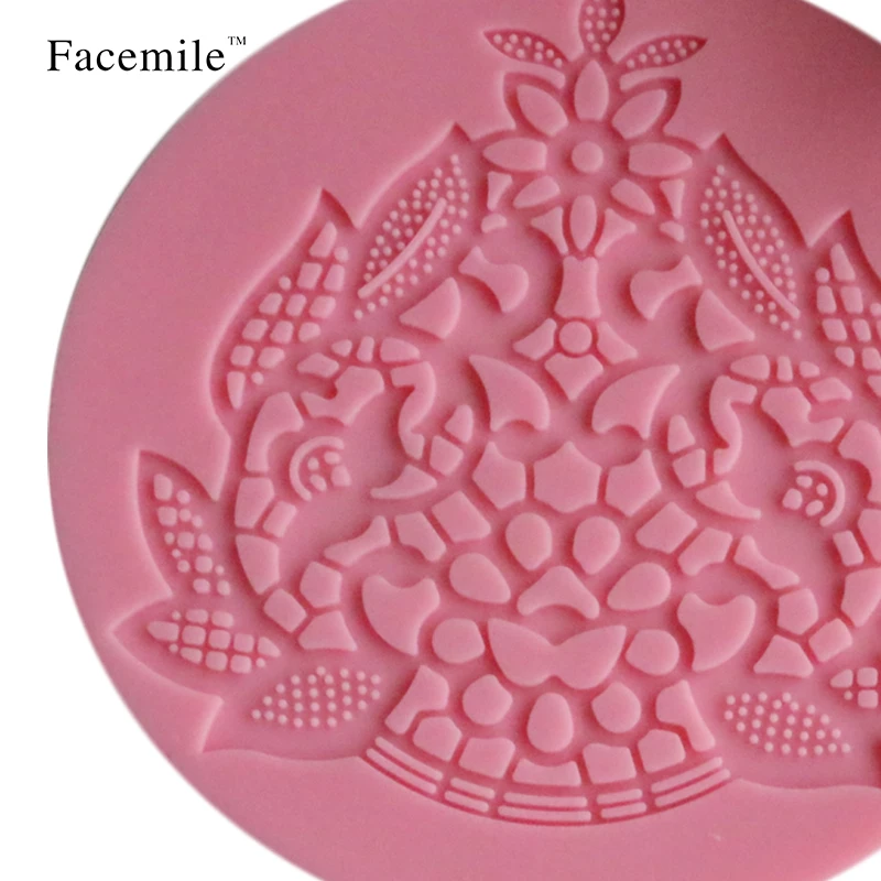 Новое поступление силиконовые кружевные 3D формы в виде корзины подарочные