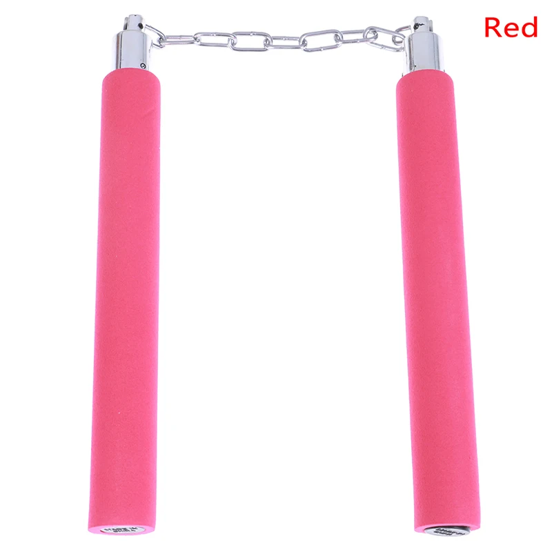red 1 шт. китайская пена для кунгфу Nunchakus Горячая Боевая художественная пена мягкие безопасные нунчаки для фитнеса Для детей Kungfu инструмент для начинающих - Цвет: red