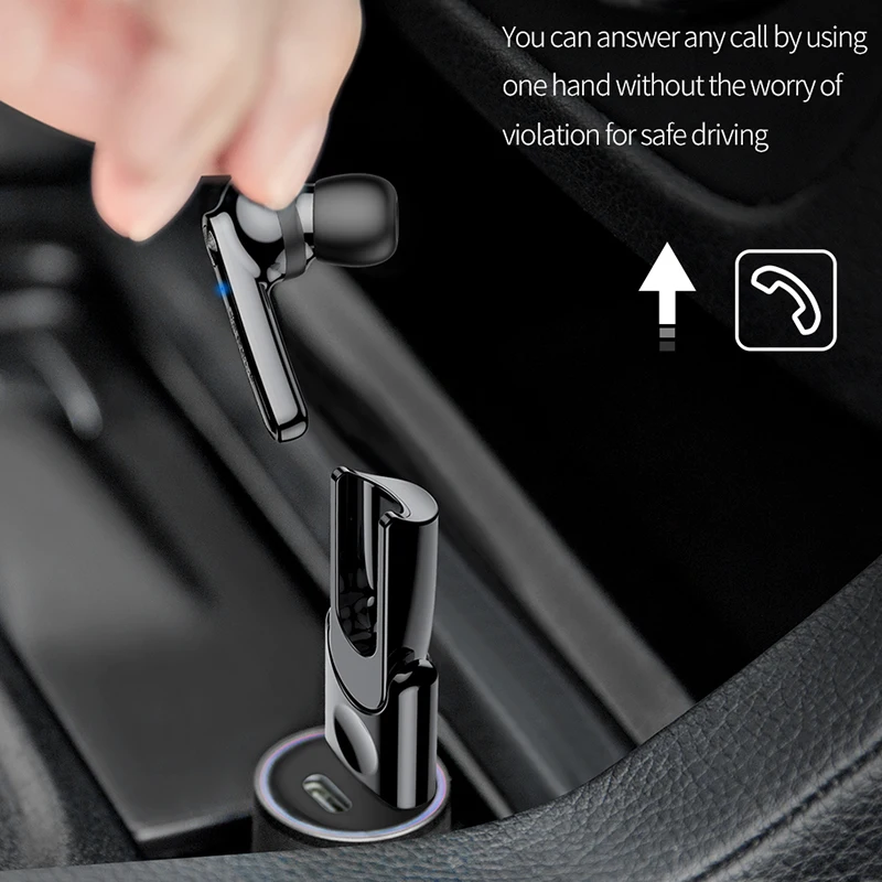 Baseus Магнитная Зарядка Bluetooth наушники один бизнес говорящие Bluetooth наушники для телефона в автомобиле с бесплатной зарядной базой