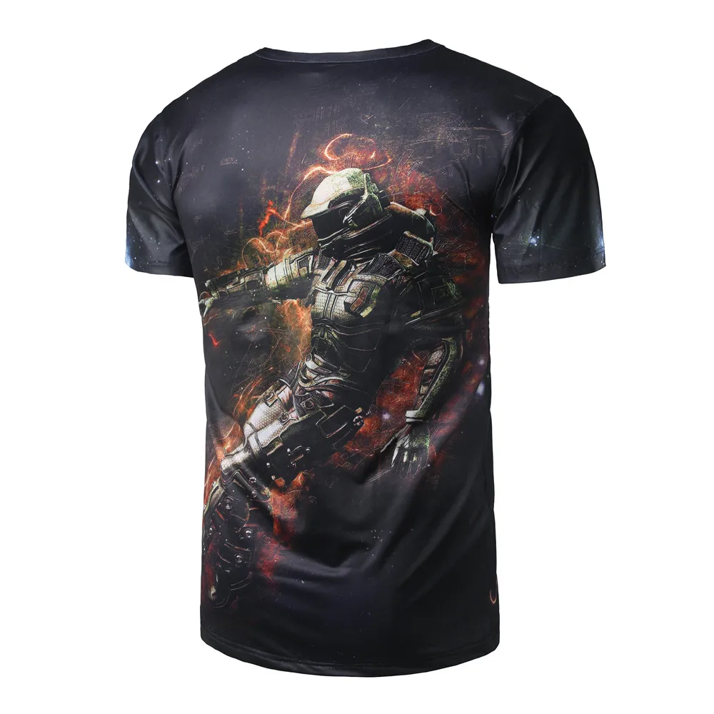 Мужская футболка с круглым вырезом 3d астронавтом|men fashion t shirt|men shirtmens shirts |