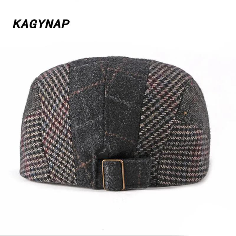 [KAGYNAP] новые модные мужские береты, шапка s Осень-зима, утепленная Вельветовая теплая плоская кепка, повседневная женская шляпа художника, шляпа папы
