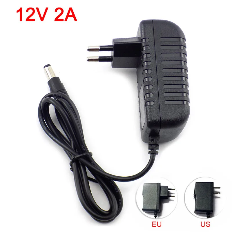 12 V 2A 5.5mm2.5MM AC DC 5 в 12 В 9 В 1A 2A 3A 0.5A адаптер питания 100 240 в зарядное устройство светодиодный адаптер США ЕС Штекер 5,5 мм x 2,5 мм для CCTV светодиодный светильник - Цвет: 12 V 2A 5.5mm2.5MM