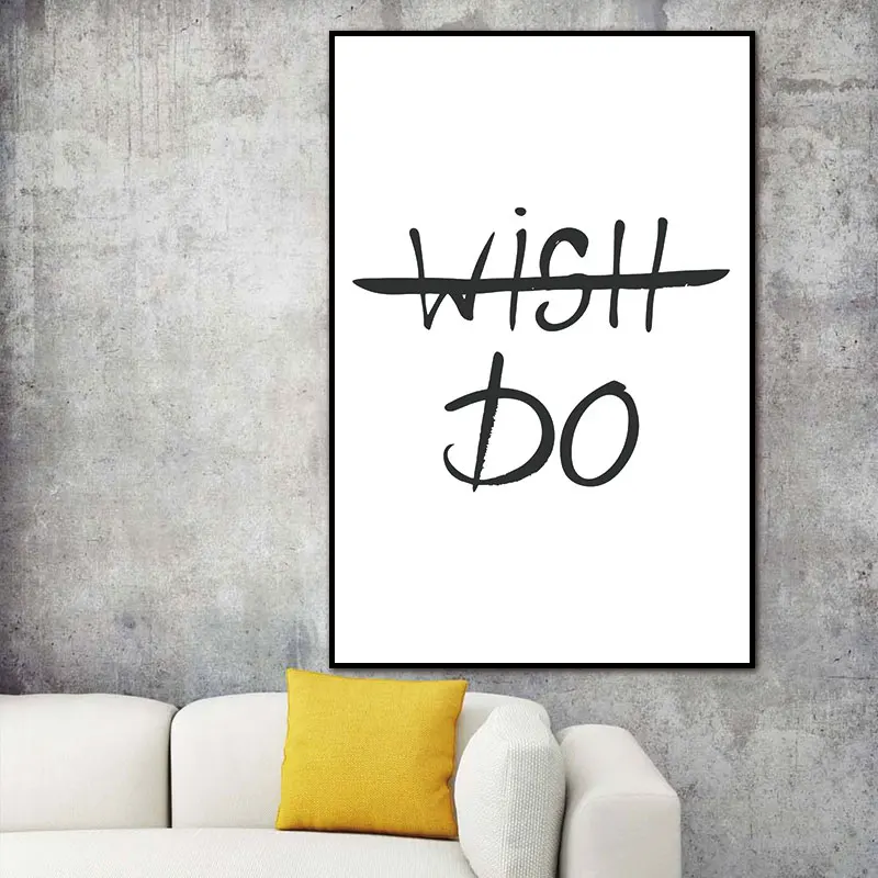 Wish Do Quote Холст Искусство Печать постер настенные фотографии для детской комнаты