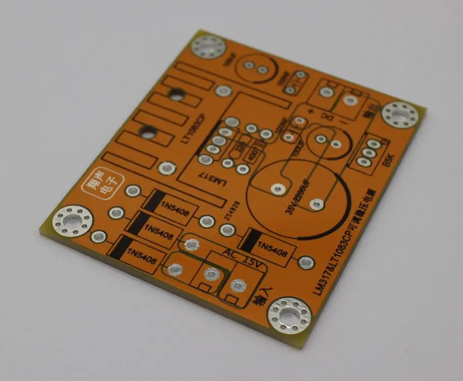

Free ship LT1083 adjustable voltage power supply board PCB/ LM317 adjustable voltage power supply board PCB