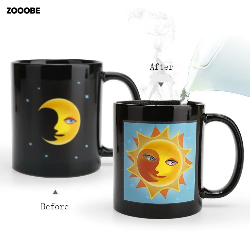 Креативная чашка ZOOOBE с изменением цвета для кофе и молока чувствительные к Луне